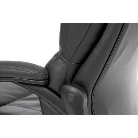 Luxe Black Faux Leather Office Chair