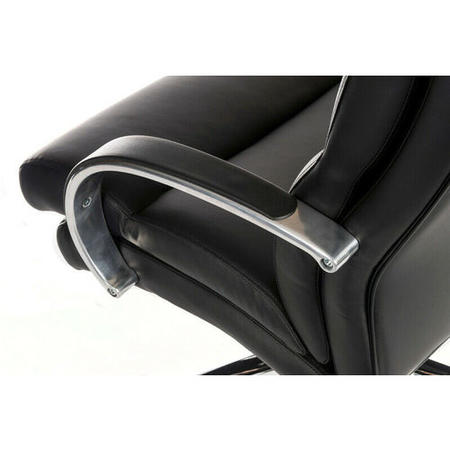 Samson Black Faux Leather Office Chair with Deep Fill Cushions