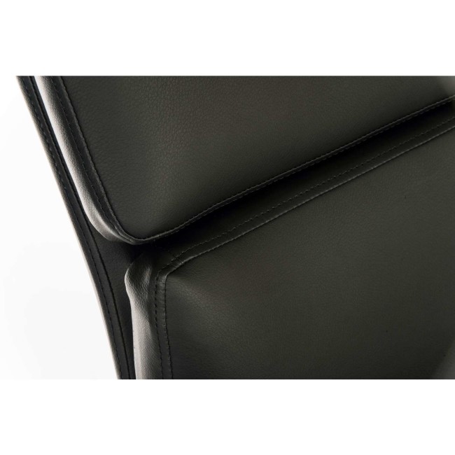 Black Faux Leather Executive Chair with Gold Arms and Base - Teknik Office