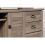 Louvre Hutch Desk in Oak with Storage