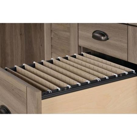 Louvre Hutch Desk in Oak with Storage