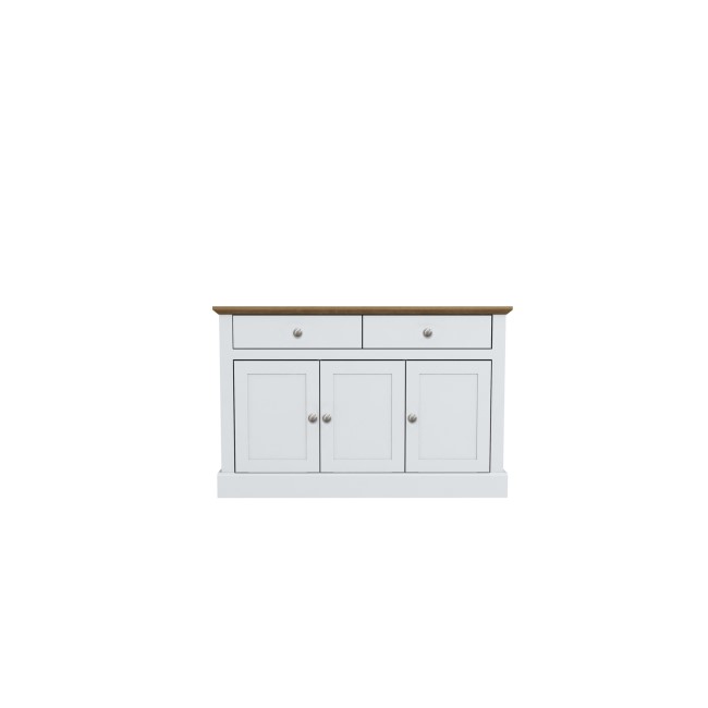 Devon Sideboard in White with 3 Doors & 2 Drawers