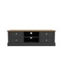 Devon TV Unit in Charcoal Grey with Oak Top - TV's up to 65"
