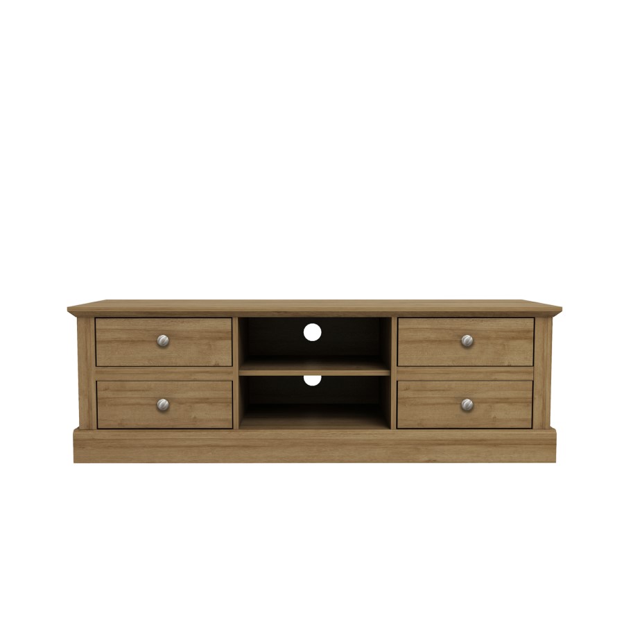 Devon TV Unit in Oak - TV 's up to 65"