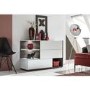 White Display Cabinet with Glass Shelves & LED Lighting - Neo