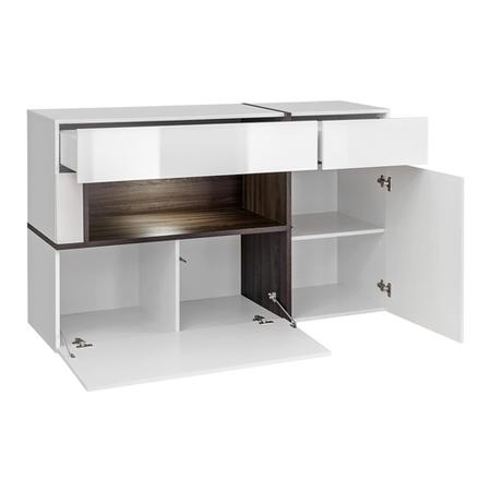 White High Gloss Sideboard with LED Lighting - Neo