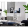 White High Gloss Floating Display Cabinet - Neo