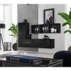 Black High Gloss Floating Display Cabinet - Neo