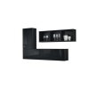 Black High Gloss Floating Display Cabinet - Neo
