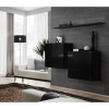 Two Black Floating Wall mount Square Display Cabinets - Neo