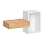 White & Wooden Bookcase Storage Units - Neo