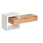 White & Wooden Hanging Bookcase - Neo