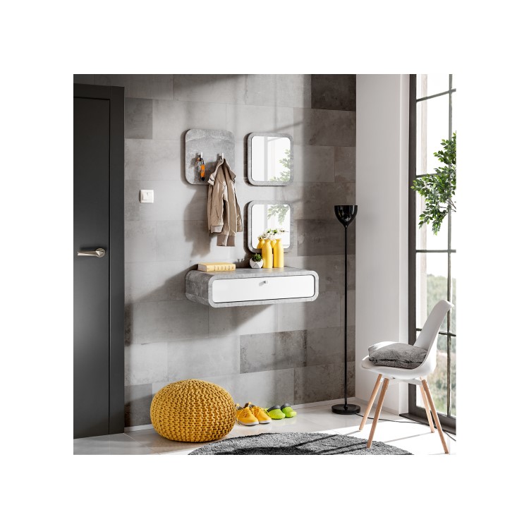 White Hanging Bookcase - Neo