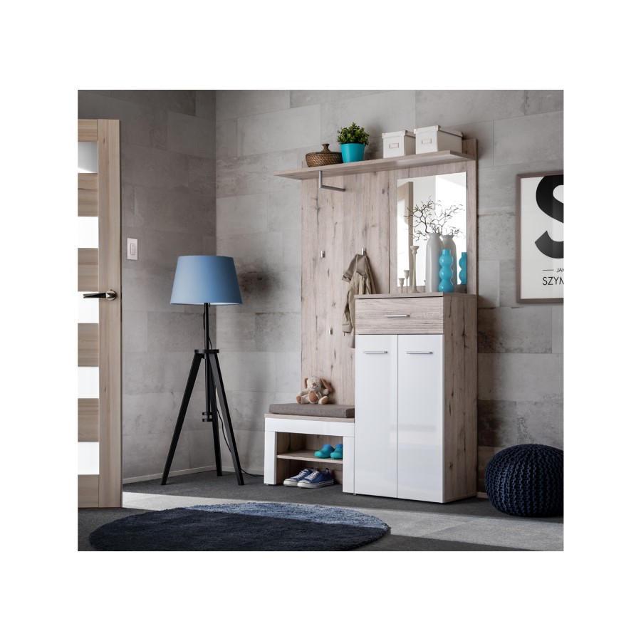 White & Oak Hall Storage Unit - Neo