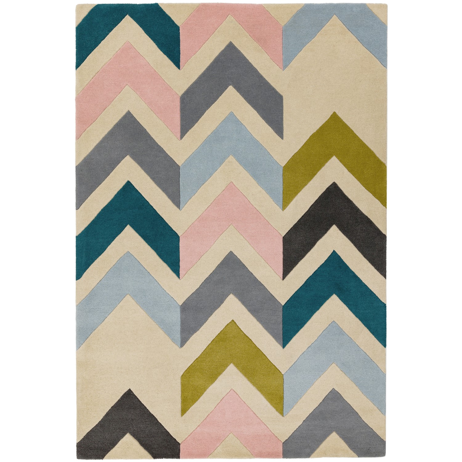 Reef Multi Coloured Chevron Rug 120x170cm - Furniture123