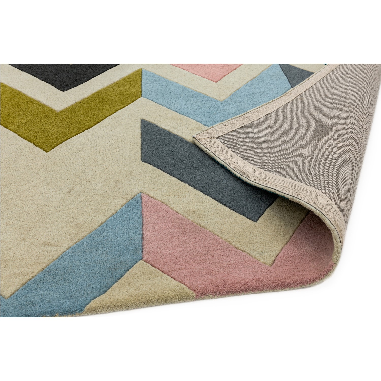 Reef Multi Coloured Chevron Rug 120x170cm - Furniture123