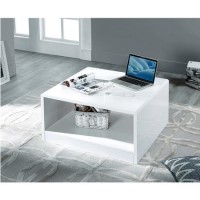 Square White Gloss Coffee Table - Manahattan