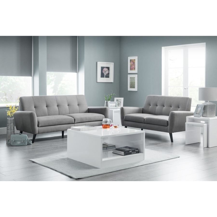 Square White Gloss Coffee Table - Manahattan