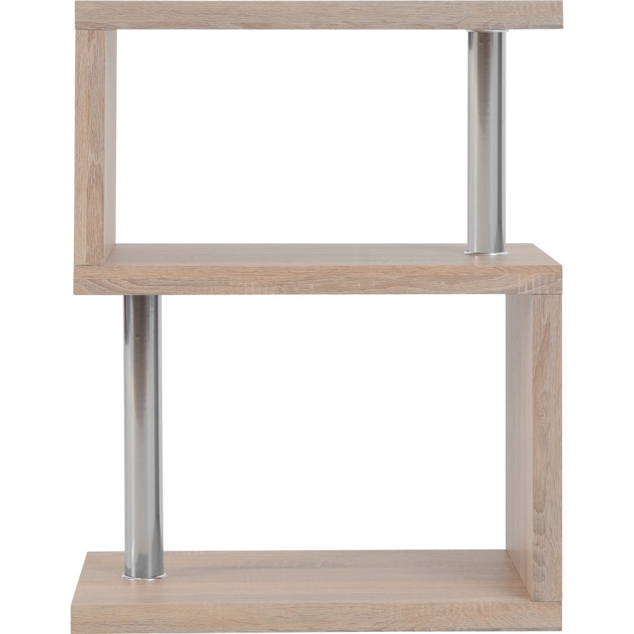 Charisma Side Table in Light Oak Effect with 3 Shelves