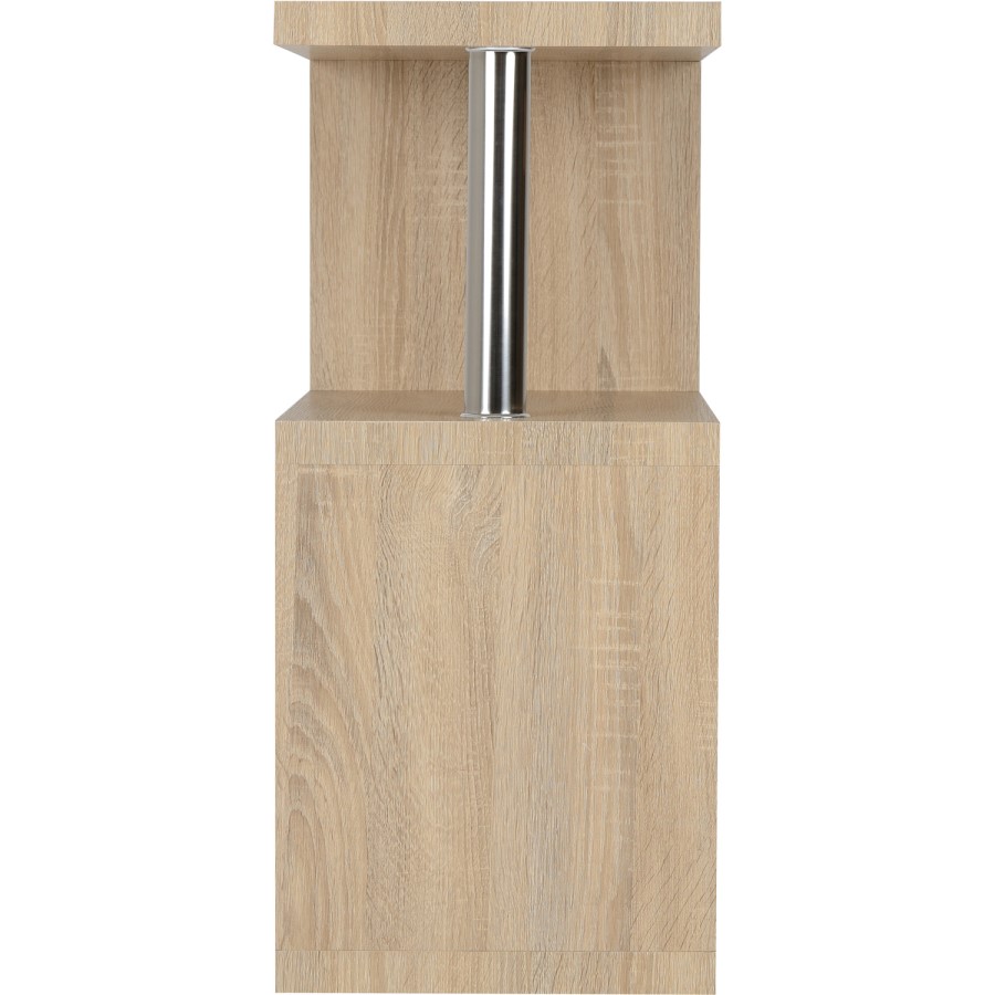 Charisma Side Table in Light Oak Effect with 3 Shelves