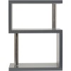 Charisma Side Table in Grey Gloss with 3 Shelves