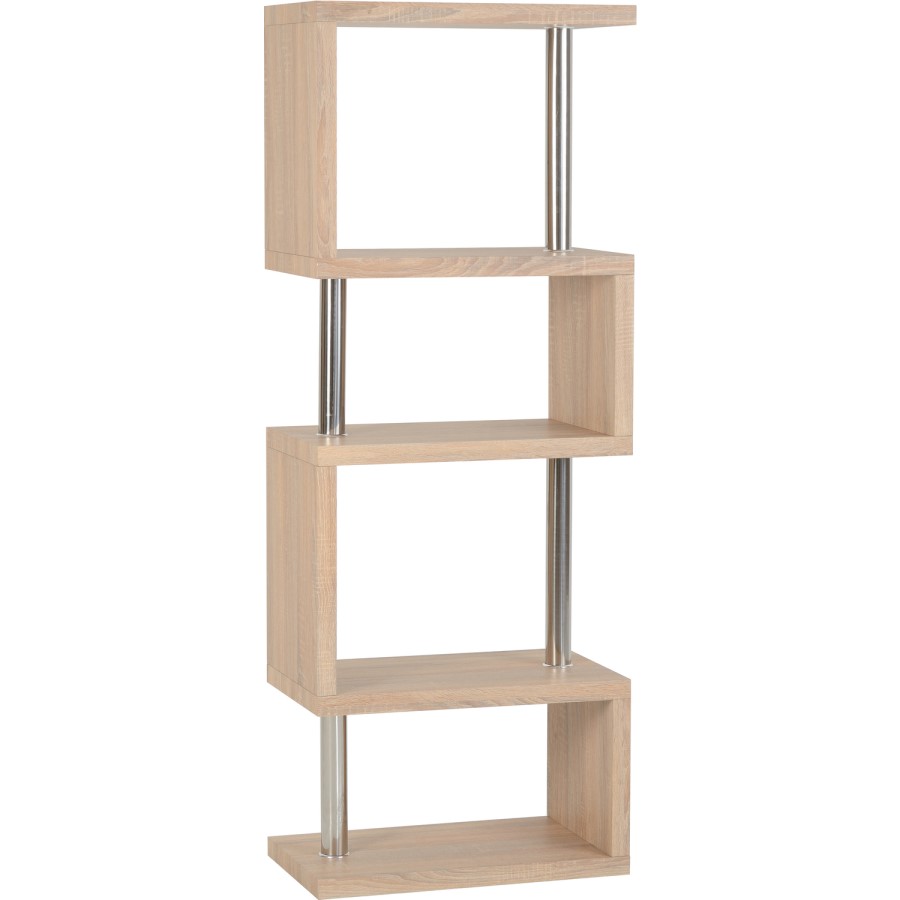 Charisma Bookcase in Light Oak Effect with 5 Shelves