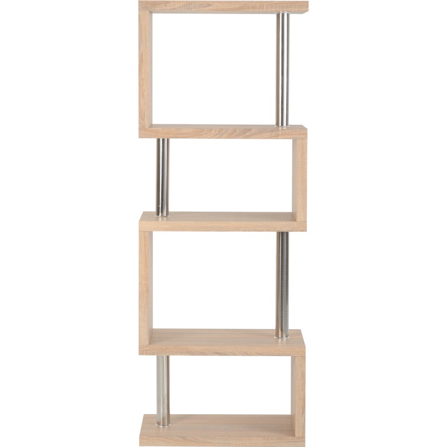 Charisma Bookcase in Light Oak Effect with 5 Shelves