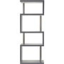 Charisma Bookcase in Grey Gloss with 5 Shelves
