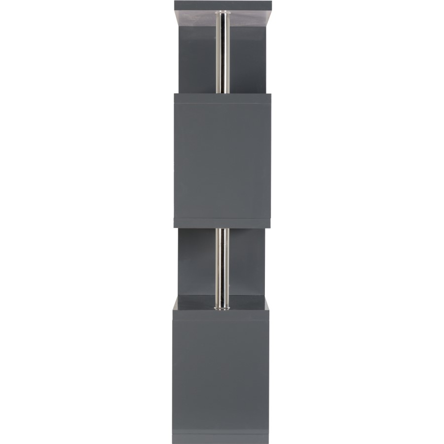 Charisma Bookcase in Grey Gloss with 5 Shelves