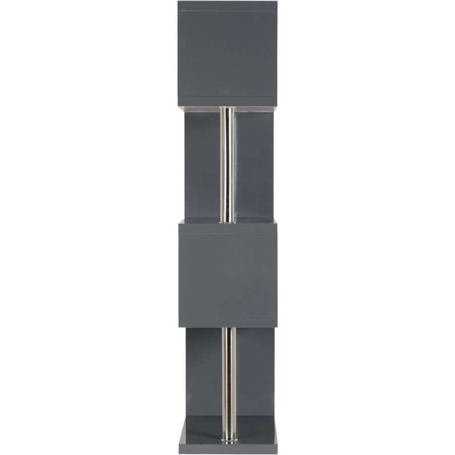 Charisma Bookcase in Grey Gloss with 5 Shelves