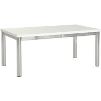 Charisma Coffee Table with White Gloss Top & Chrome Legs