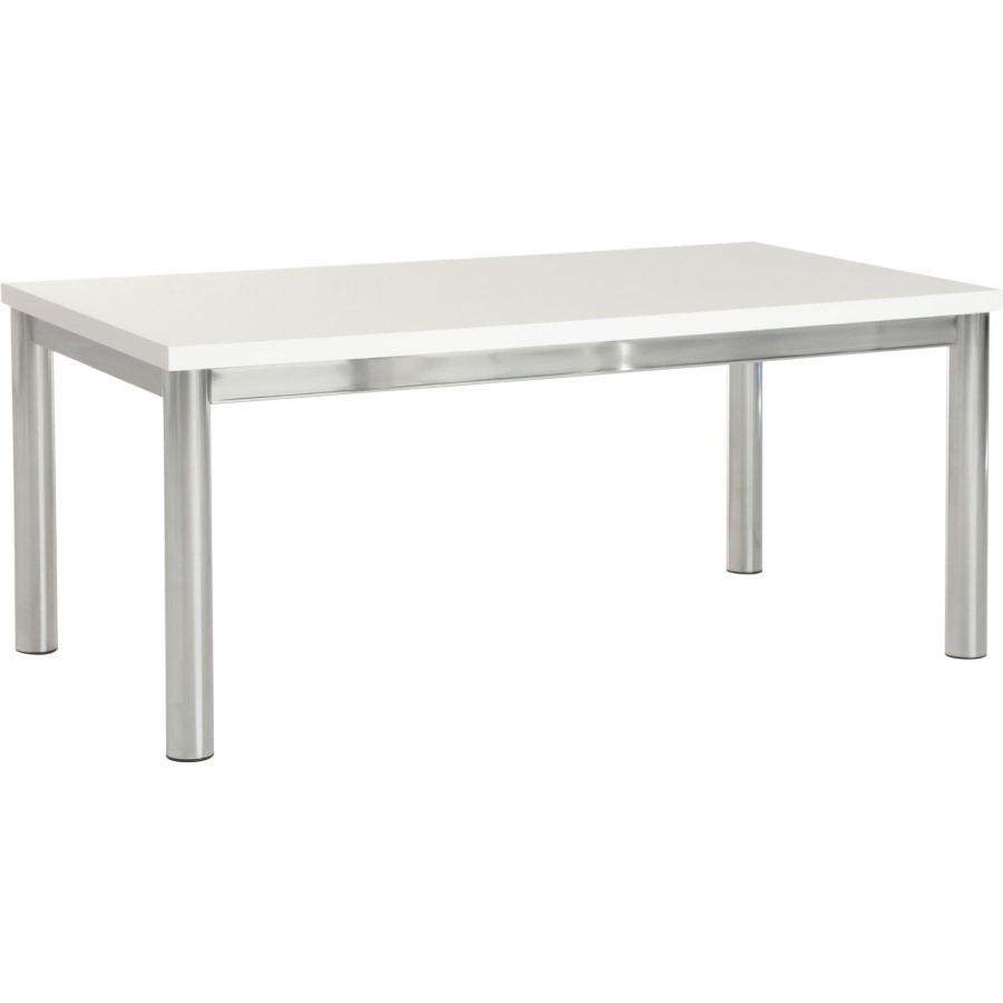 Charisma Coffee Table with White Gloss Top & Chrome Legs