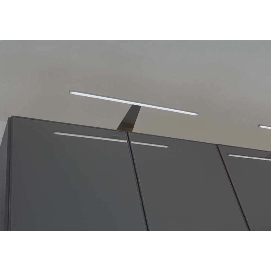 Wiemann Portland 2 Door Sliding Wardrobe in White and Grey with LED Lights - Assembly Included