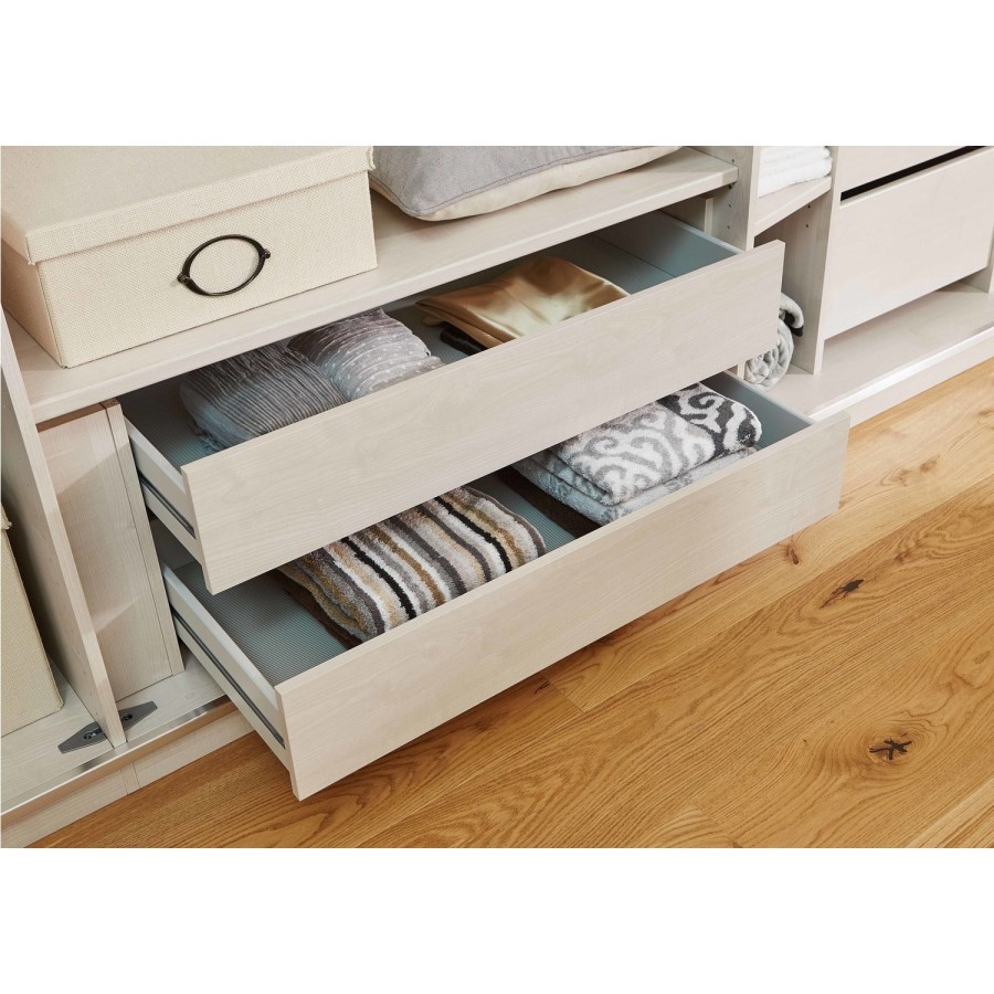 Wiemann Portland 2 Door Sliding Wardrobe in White and Grey with LED Lights - Assembly Included