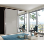 Wiemann Miami 2 Door Sliding Wardrobe in White and Mirror with LED Strip Lights - Assembly Included