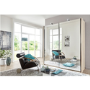 Wiemann Miami Mirrored Two Door Sliding Wardrobe with Chrome Lights - Assembly Included