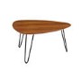 Walnut Coffee Table with Black Hairpin Legs