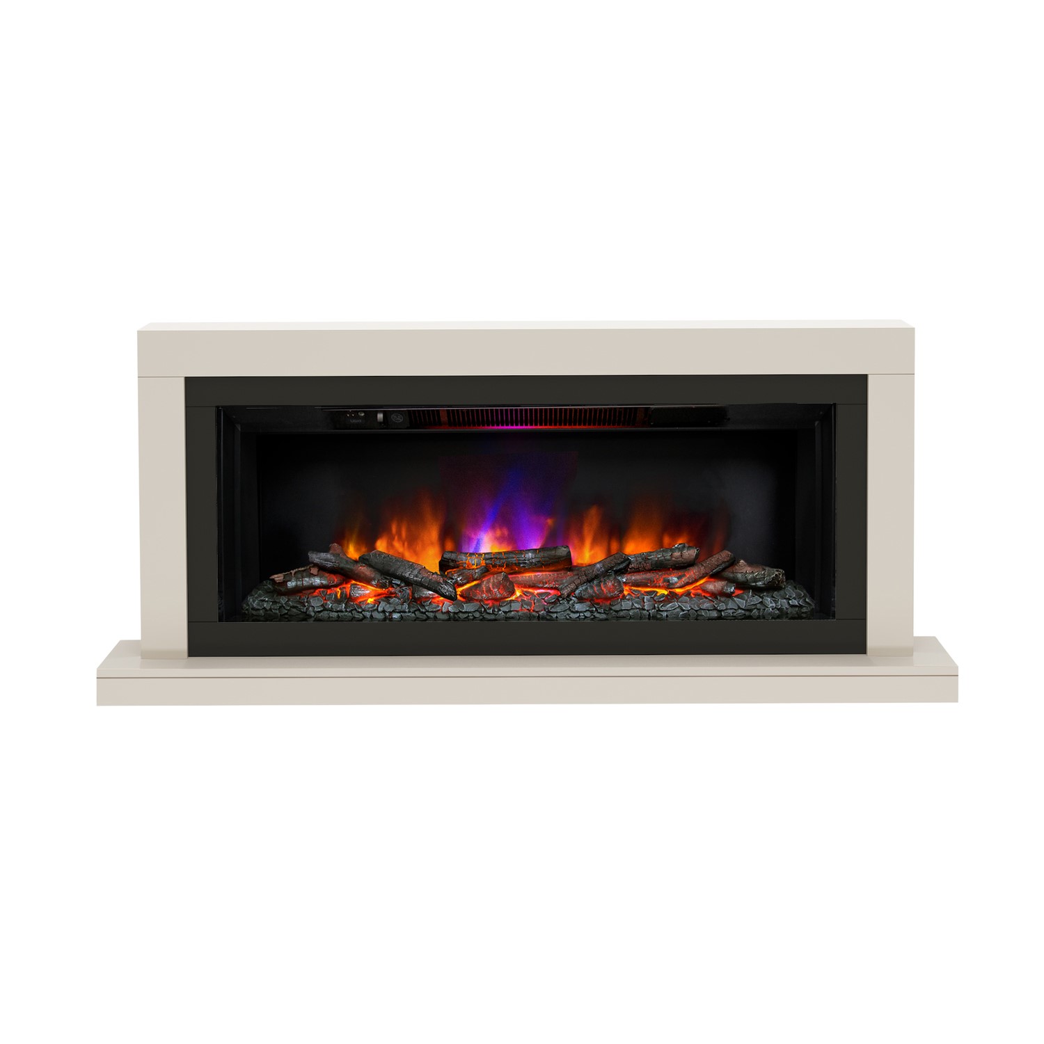 Anthracite Wall Mounted Log Effect Electric Fireplace Suite - Be Modern ...