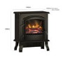 White Freestanding Fireplace Suite with Cream Stove and LED Lights - 48 Inch - Be Modern