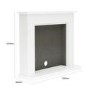 Grey Freestanding Fireplace Suite With Grey Electric Stove with Flue - Be Modern Kingsbridge 