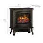 Grey Freestanding Fireplace Suite With Grey Electric Stove with Flue - Be Modern Kingsbridge 