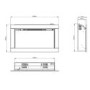 Be Modern Flare Avella Brushed Steel Inset Electric Fire 34 Inch