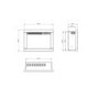 26" Adali Wall Inset Fire With  Black Nickel Trim                  