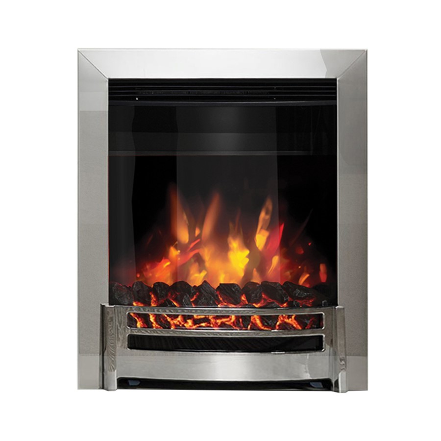Chrome Inset Electric Fireplace - Be Modern Ember