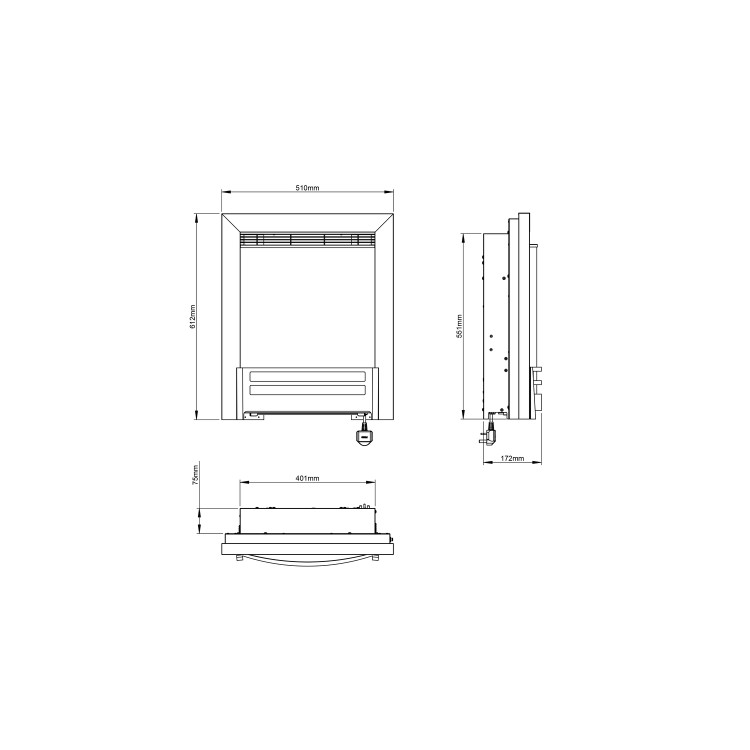 Be Modern Ember Electric Inset Fire 16 Inch