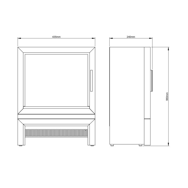 Be Modern Flare Qube Black Freestanding Electric Stove