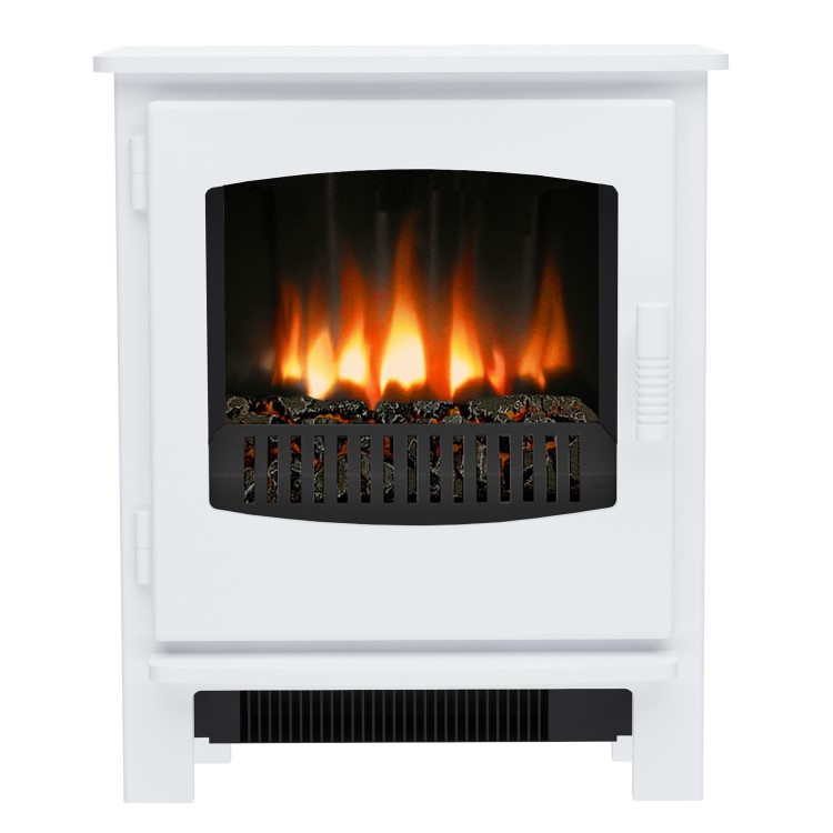 White Freestanding Electric Stove Fire - Be Modern Espire