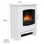 White Freestanding Electric Stove Fire - Be Modern Espire