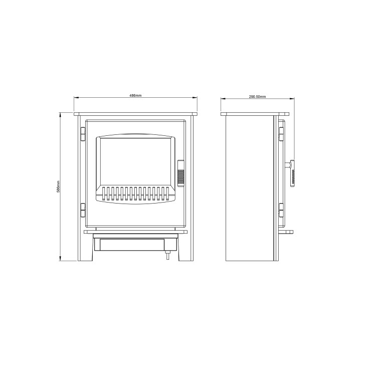 White Freestanding Electric Stove Fire - Be Modern Espire