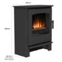 Espire Electric Stove In Matt Black